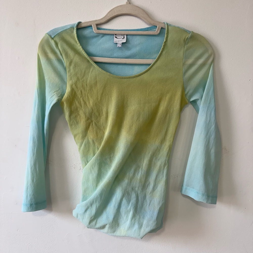 Roberto Cavalli Green and Blue Ombre mesh nylon XS